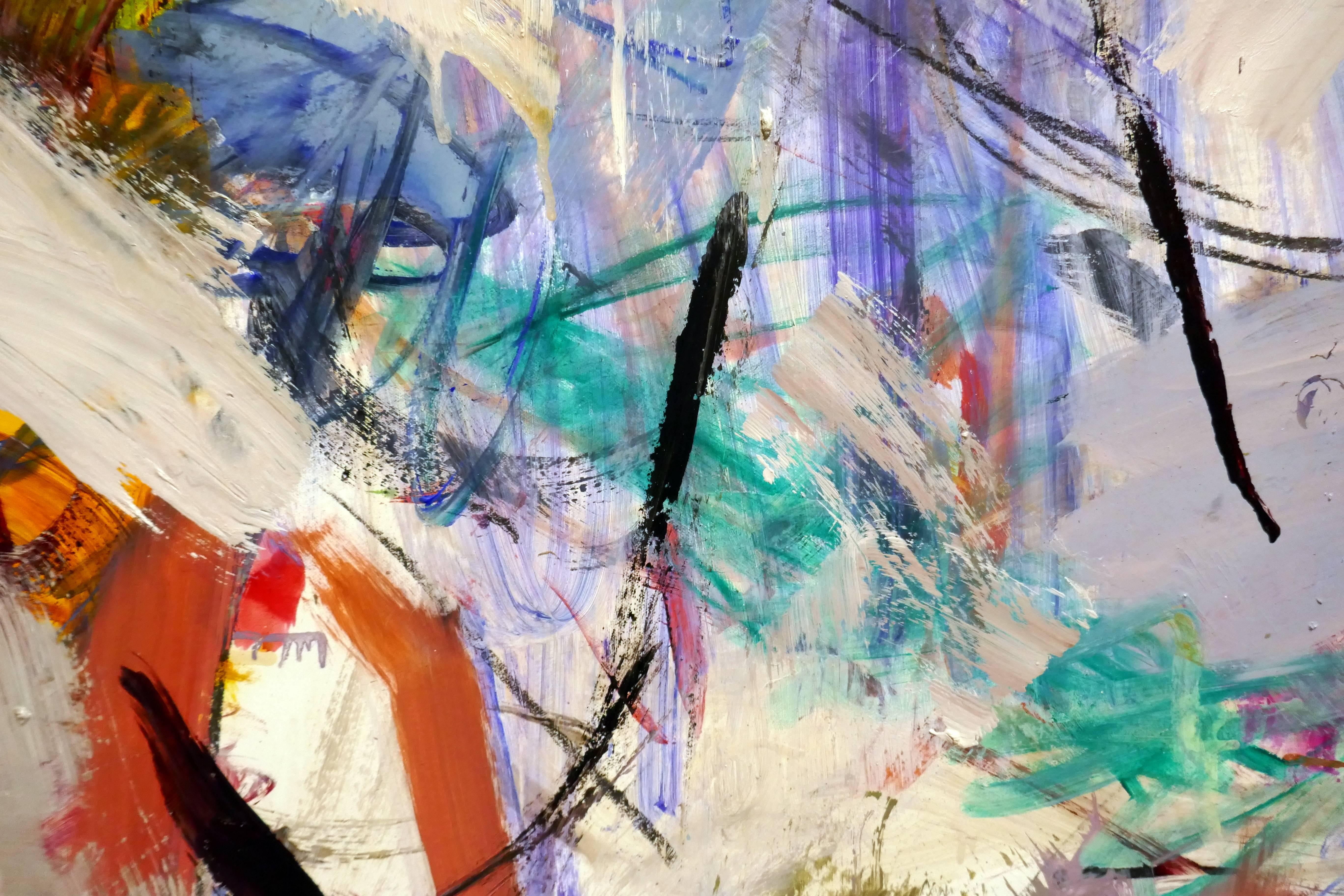 Ouvert Nr. 11 - groß:: lebendig:: farbenfroh:: gestisch abstrakt:: Öl auf Leinwand – Painting von Scott Pattinson