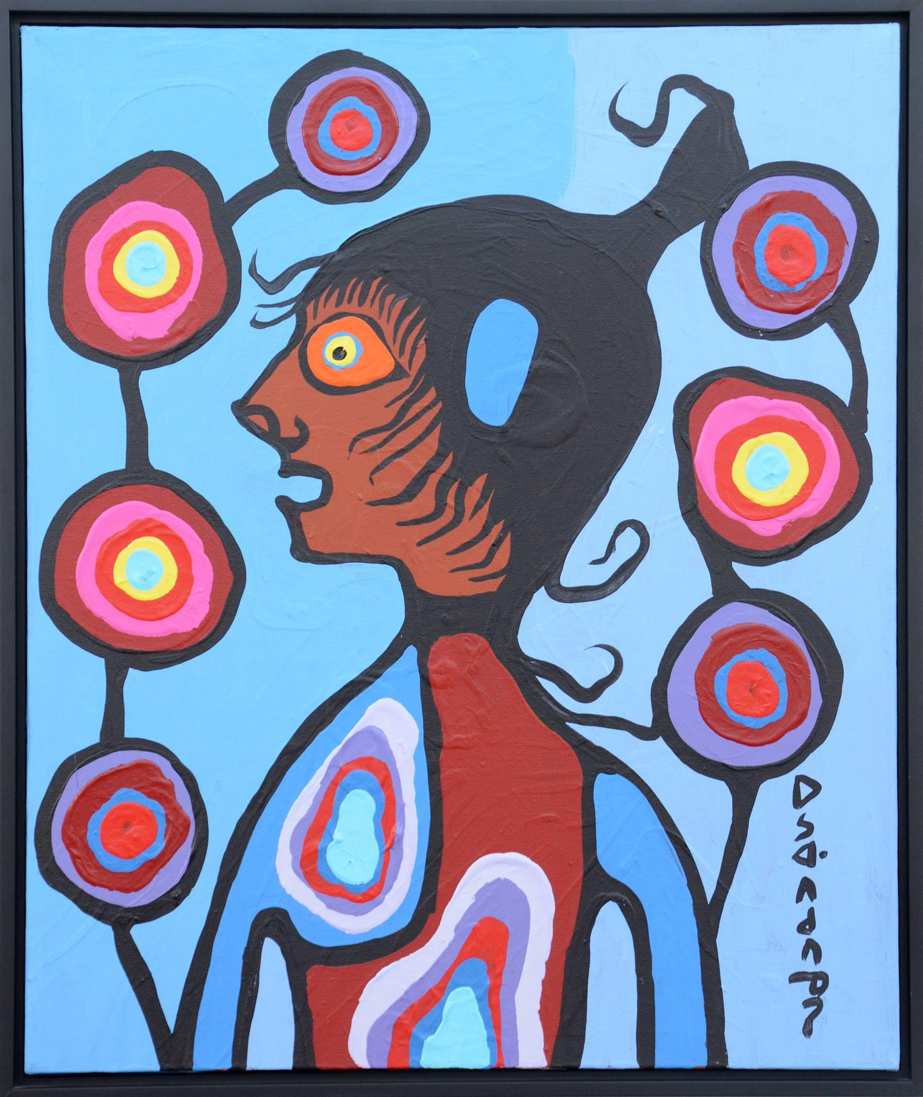 Norval Morrisseau Figurative Painting - Shaman