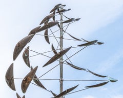 Double Dancer Huge - Wind Kinetic Sculpture, Copper and Steel