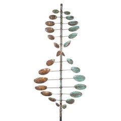 Double Helix Horizontal Sub-Huge - Wind Kinetic Sculpture, Copper and Steel