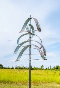 Eclipse Lg - Wind Kinetic Sculpture, Copper and Steel