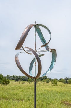 Meridian XL - Wind Kinetic Sculpture, Copper and Steel