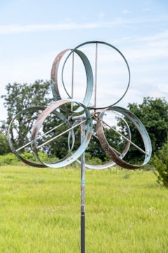Shamrock - Wind Kinetic Sculpture, Copper and Steel