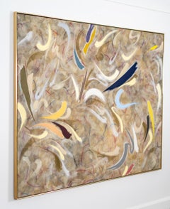 Deep Purple Falls - Abstract Painting, Acrylic on Canvas, Large, Signed