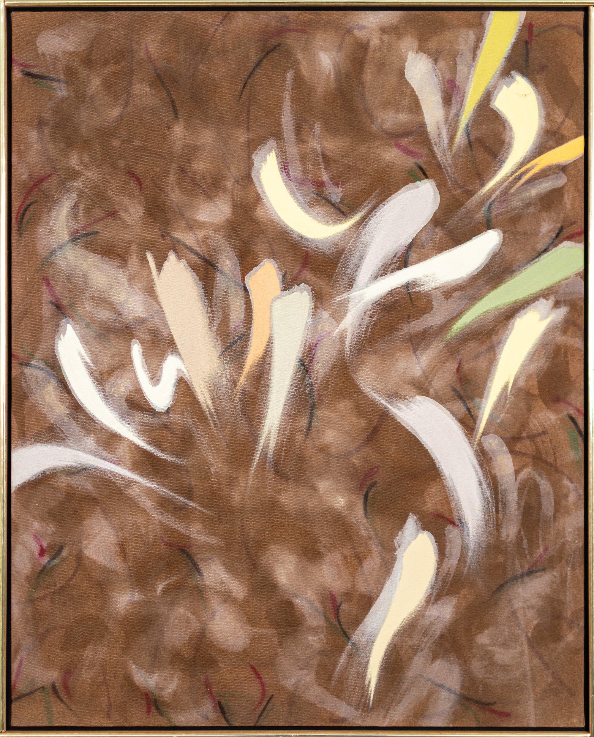 This abstract painting is by Charles Robb, son of the famous Canadian artist Jack Bush.
 
Charles Robb’s lyrical, expressive paintings are highly regarded by critics and collectors worldwide. Like his internationally celebrated father, abstract