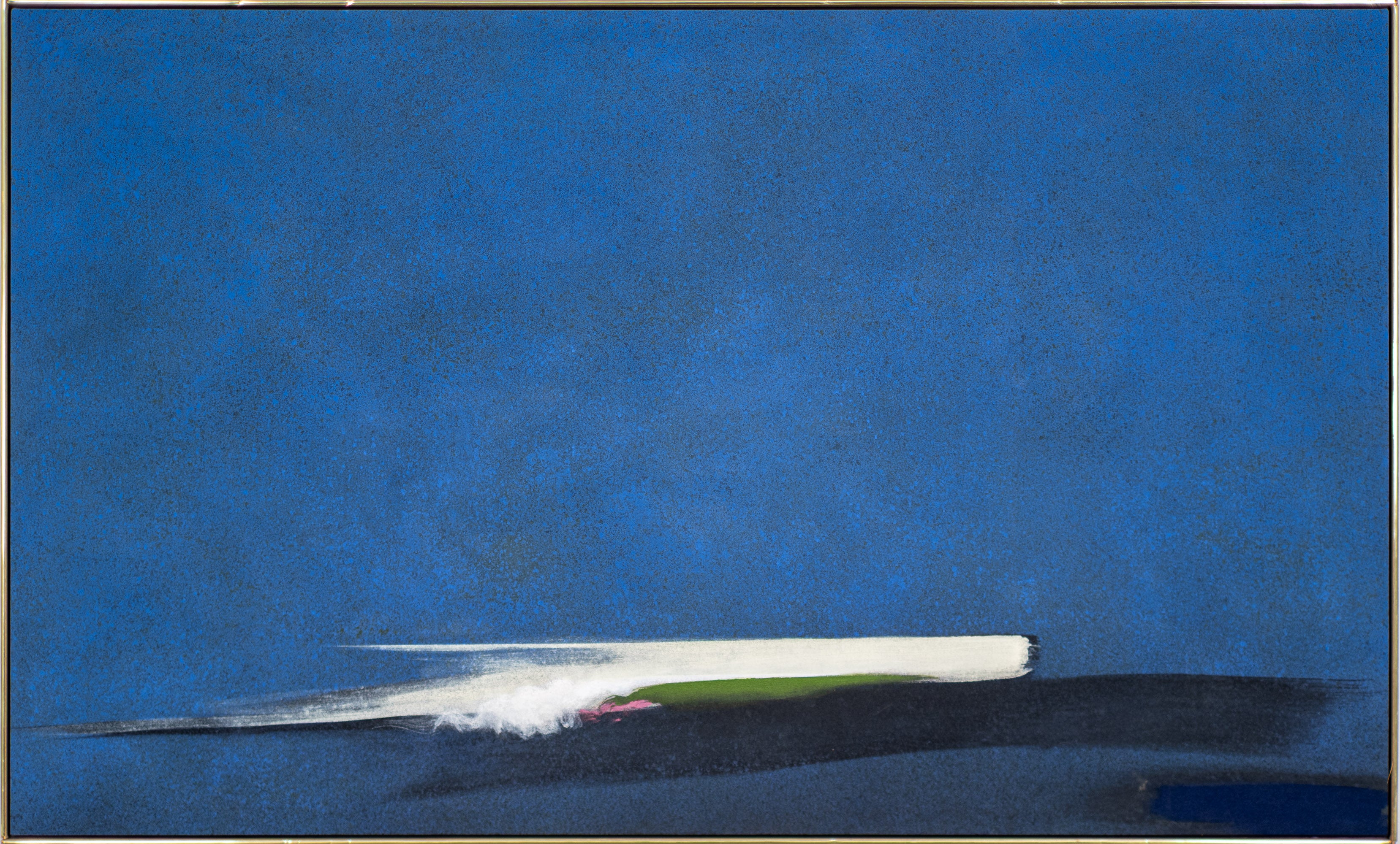 This large abstract painting is by Charles Robert Bush, son of the famous Canadian artist Jack Bush.
 
Charles Robert Bush’s lyrical, expressive paintings are highly regarded by critics and collectors worldwide. Like his internationally celebrated