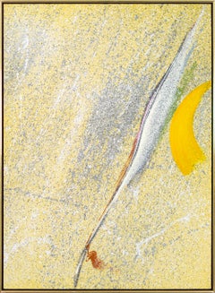 Spritz: Abstract Oil Painting, 32 x 44, Signed, Textured Color Field, 1980s