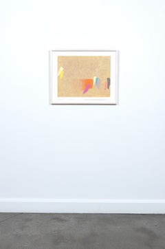 Desert Slide: Abstract Acrylic on Paper, Framed 22.25 x 27.5 in