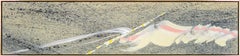 From Dusk: Abstract Color-Field Painting, Signed, 28 x 72 Canvas