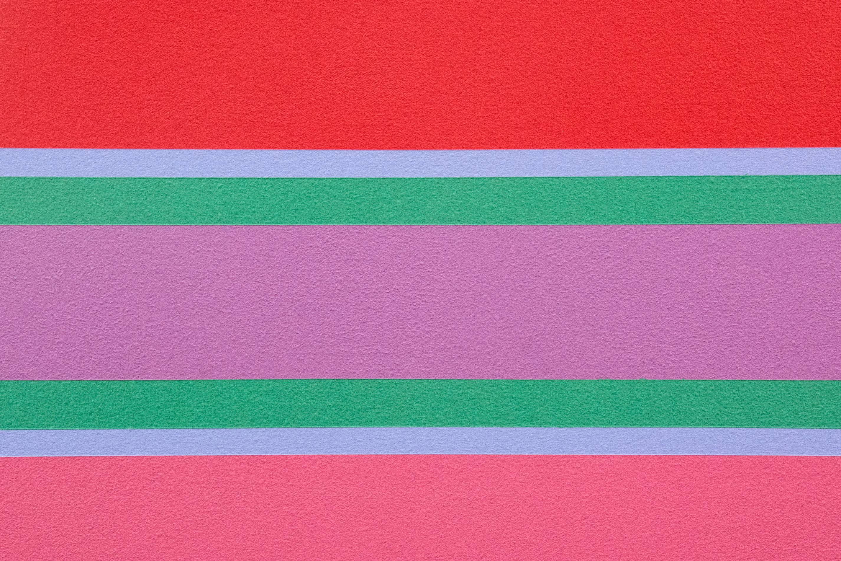 Oasis 4/4 - abstraction géométrique vibrante et colorée, moderniste, acrylique sur toile - Painting de Burton Kramer