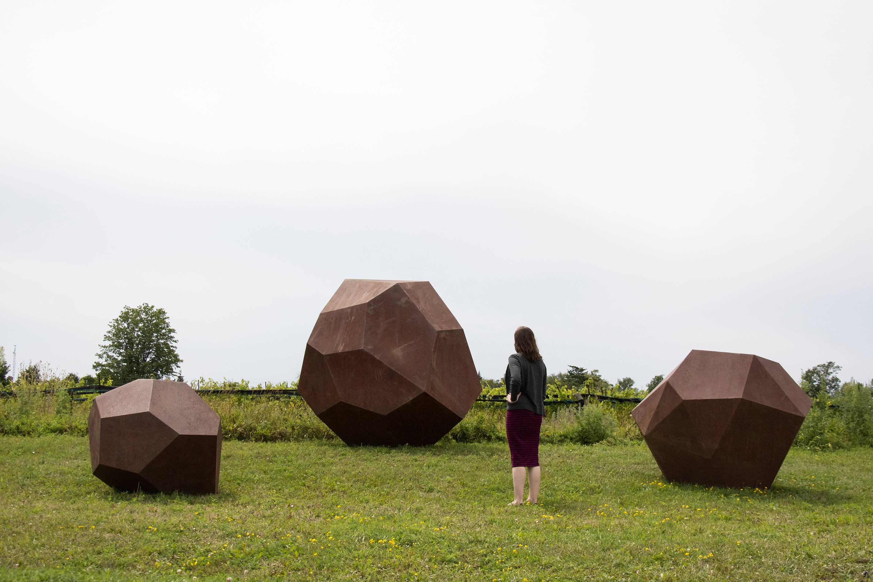Glacial Series: Drop Stones 1, 2 and 3 - Sculpture by Shayne Dark
