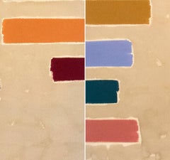 Phoenix - großes, farbenfrohes, zeitgenössisches, abstraktes, Diptychon, Acryl auf Leinwand