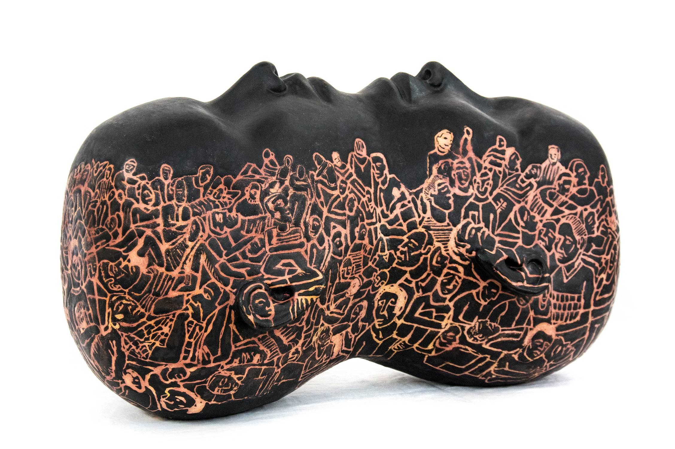 Dark Waters One - Beige Figurative Sculpture by Grainne McHugh