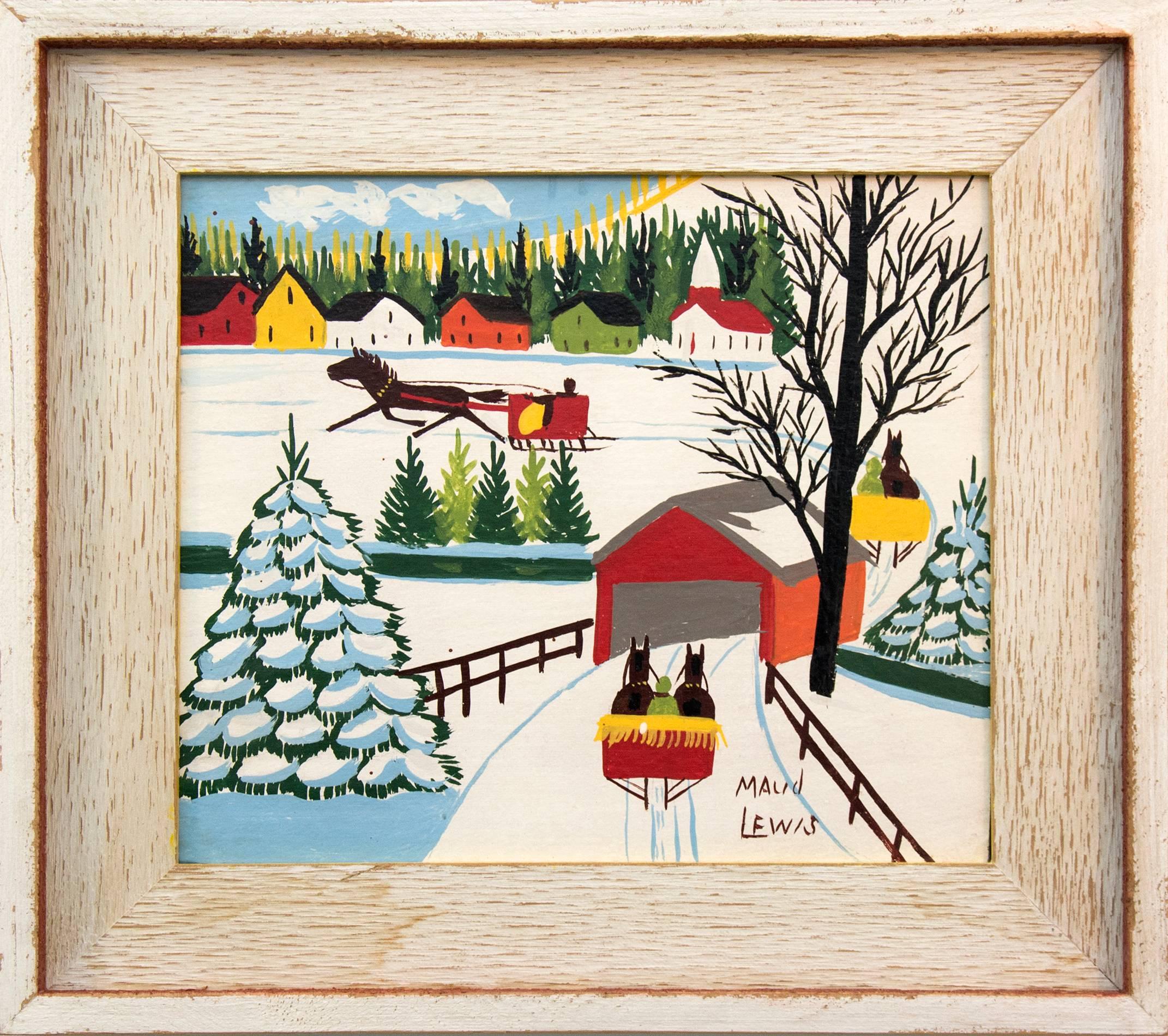 Covered Bridge - Painting by Maud Lewis