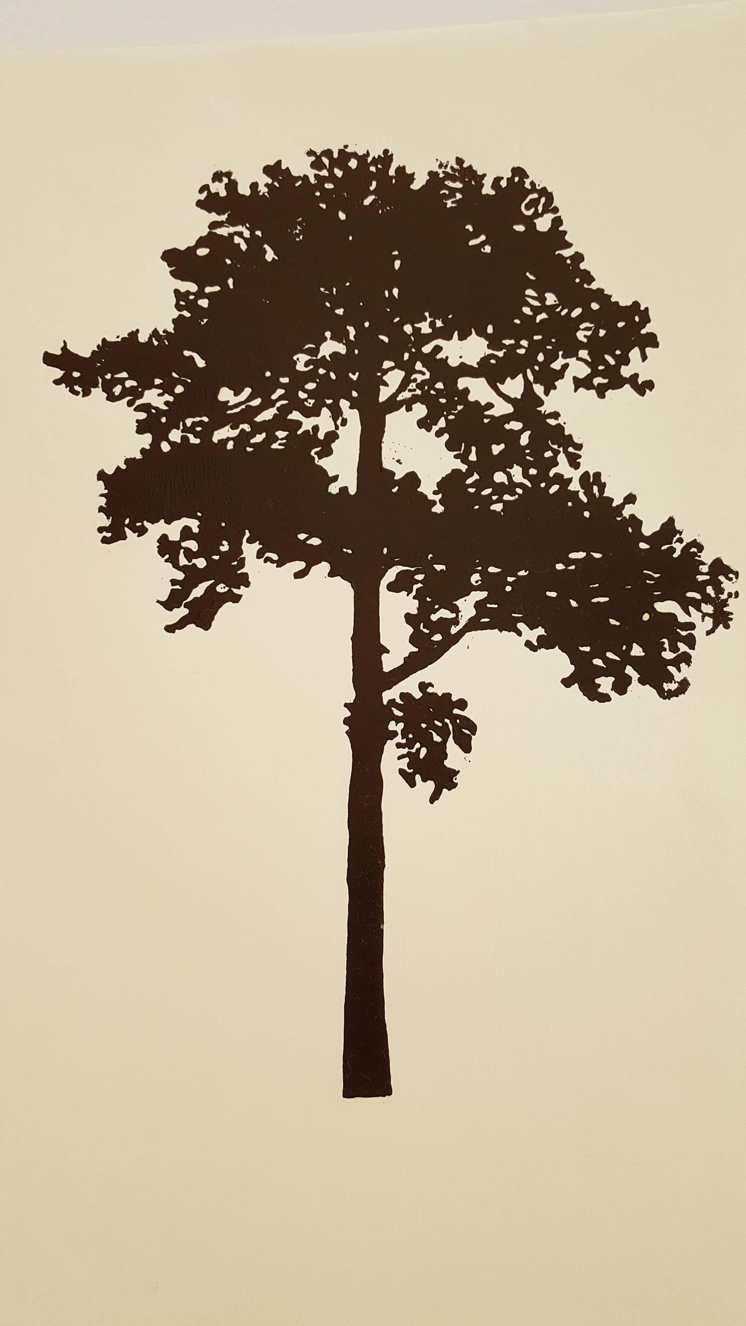 Der Wald - White Landscape Print by Peter Hoffer
