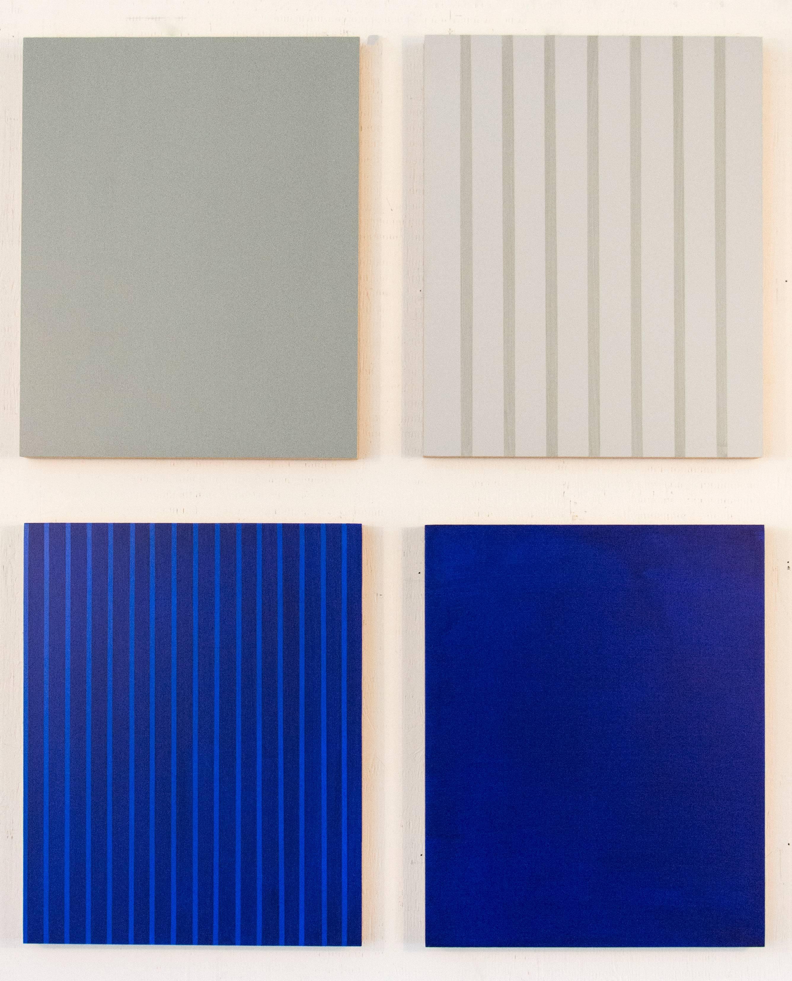 Douze panneaux, trente-six couleurs - paire colorées de panneaux acryliques peints en vente 1
