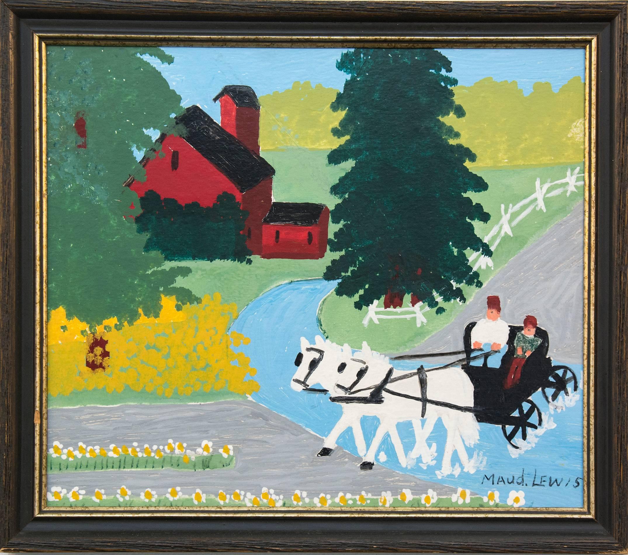 Carriage Ride - Painting by Maud Lewis