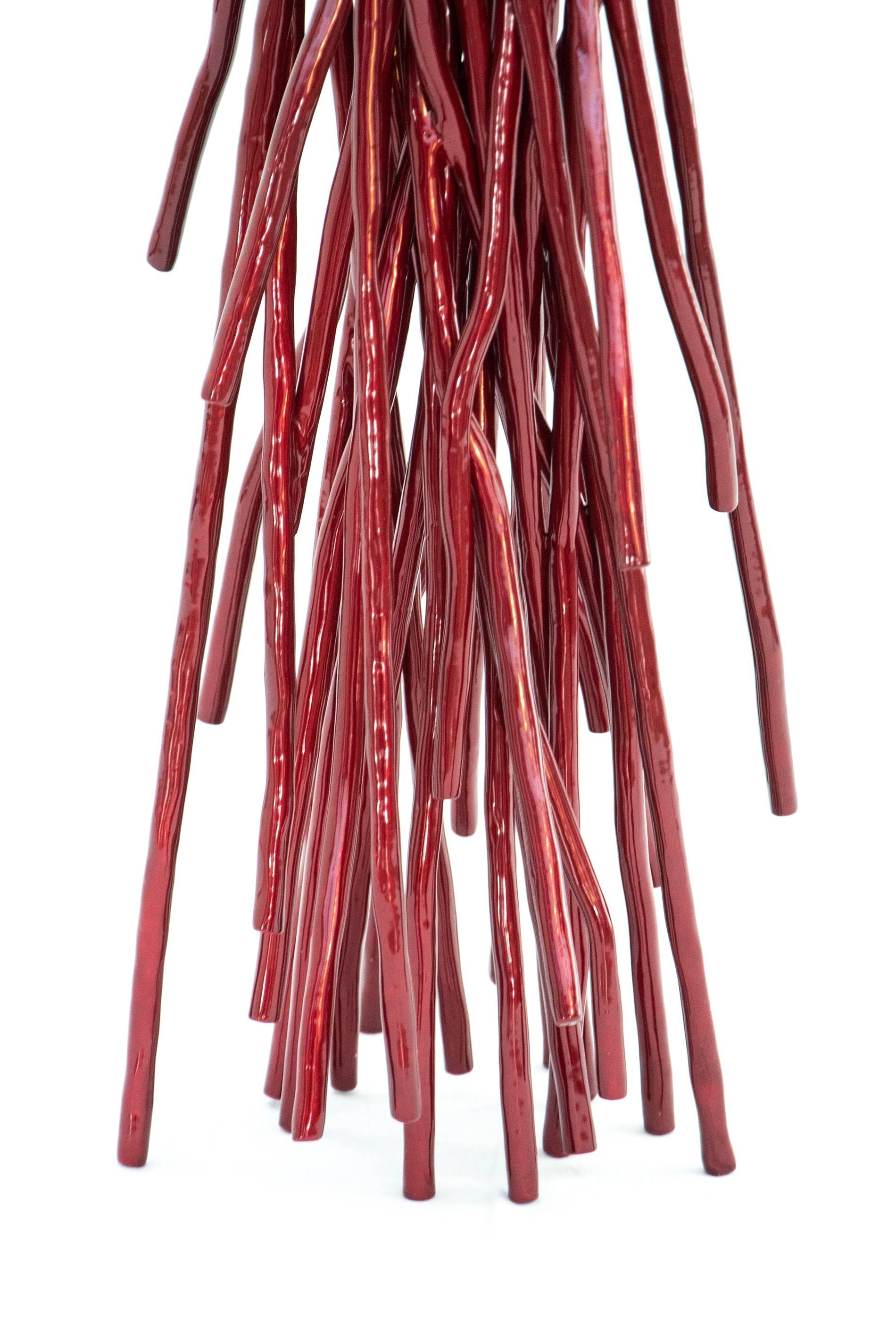 Torrential Series, Candy Red - Sculpture by Shayne Dark