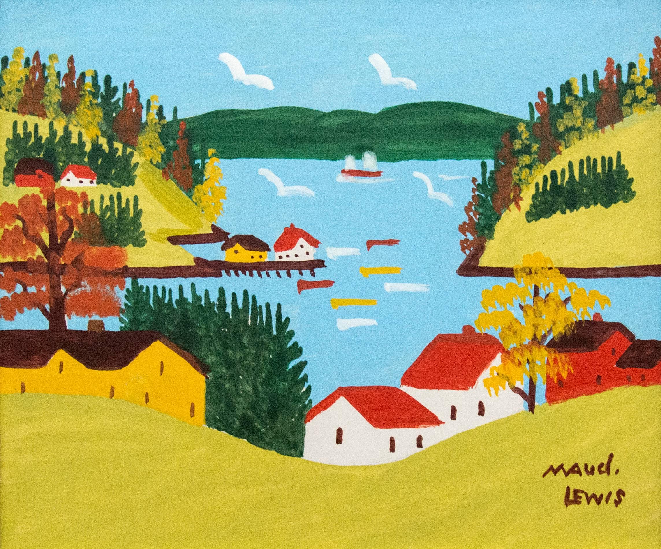 Maud Lewis Landscape Painting - Sandy Cove