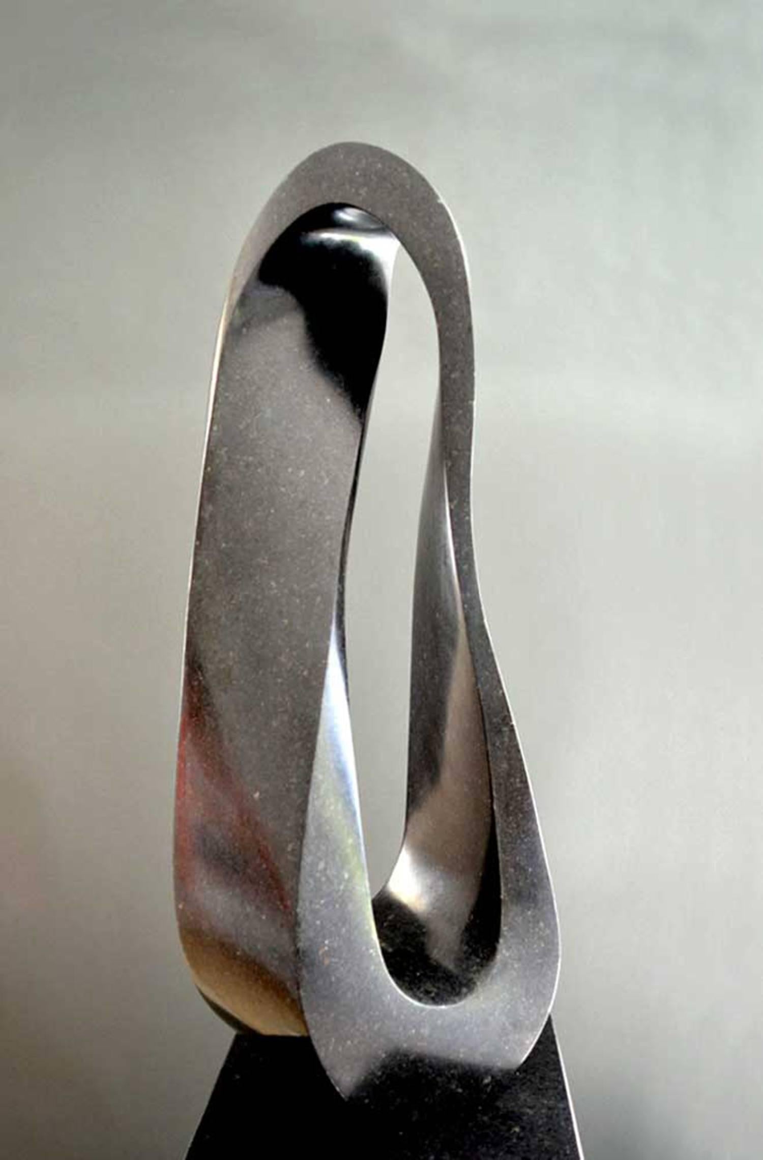 Mobius H3 - Gray Abstract Sculpture by Jeremy Guy