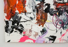 Midnight Surprise - bold, colourful, abstract expressionist, acrylic on paper