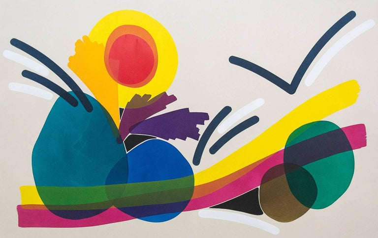Landscape with Sun and Boulders 1