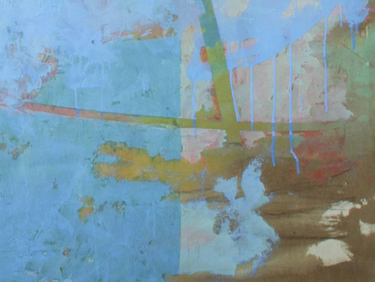 A spectacular example of painting by John Fox at the peak of his abstract period. This work has layer upon layer of subtle colors animated by the insertion of the peach or pink elements. The large scale has a great presence.

Born in Montreal in