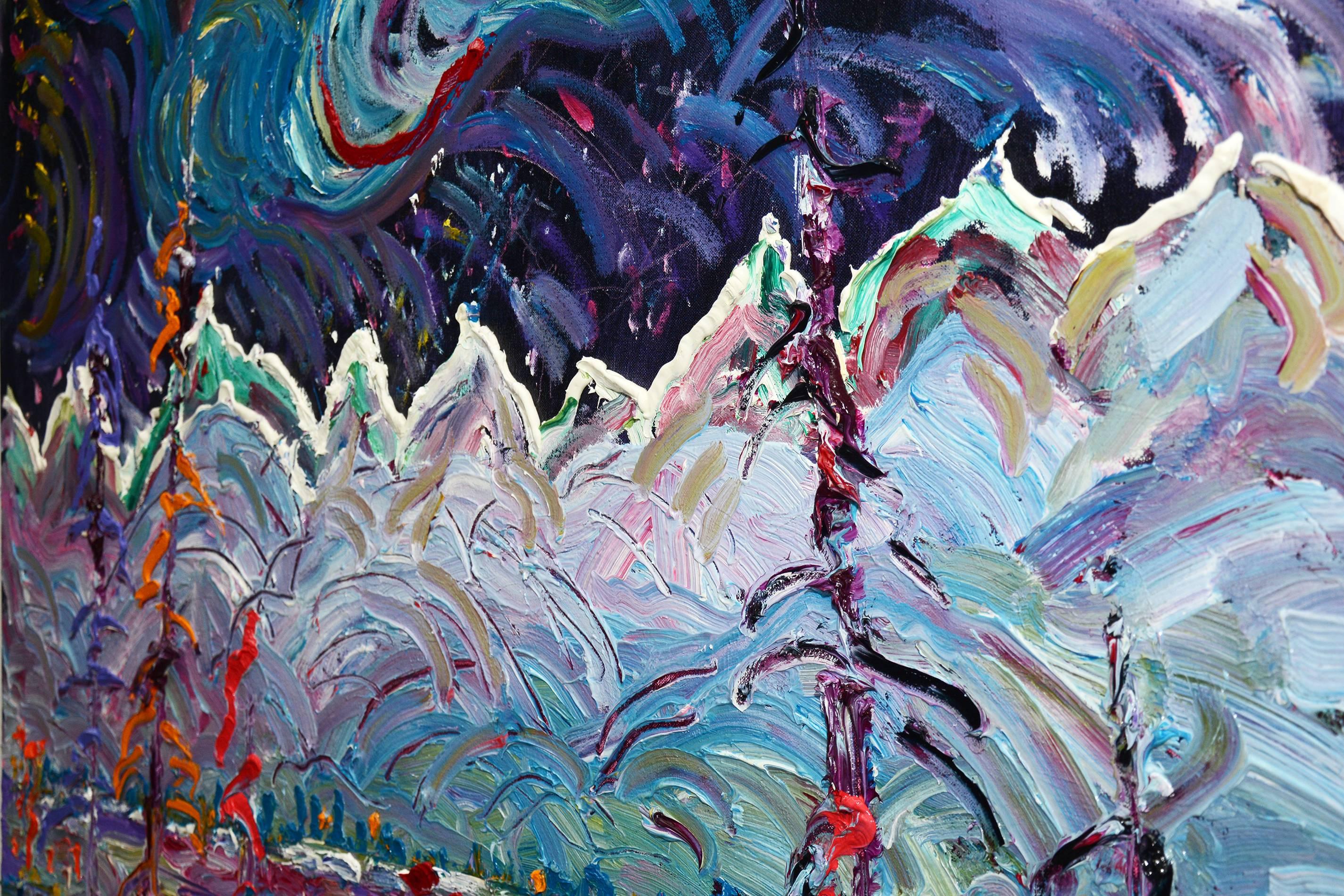 aurora borealis painting