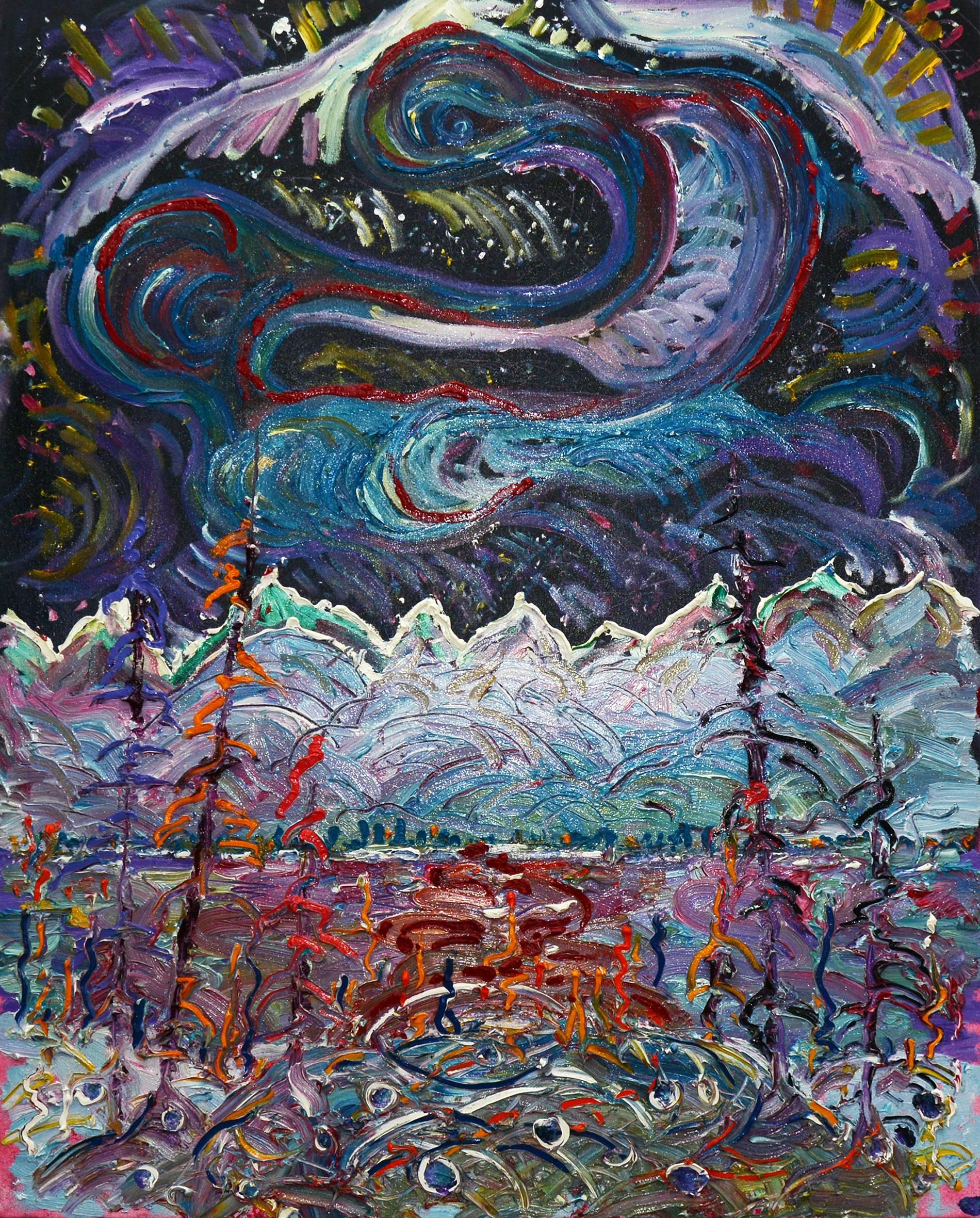 Alex Cameron Landscape Painting - Aurora Borealis