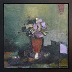 Blumen mit Vase aus Ton