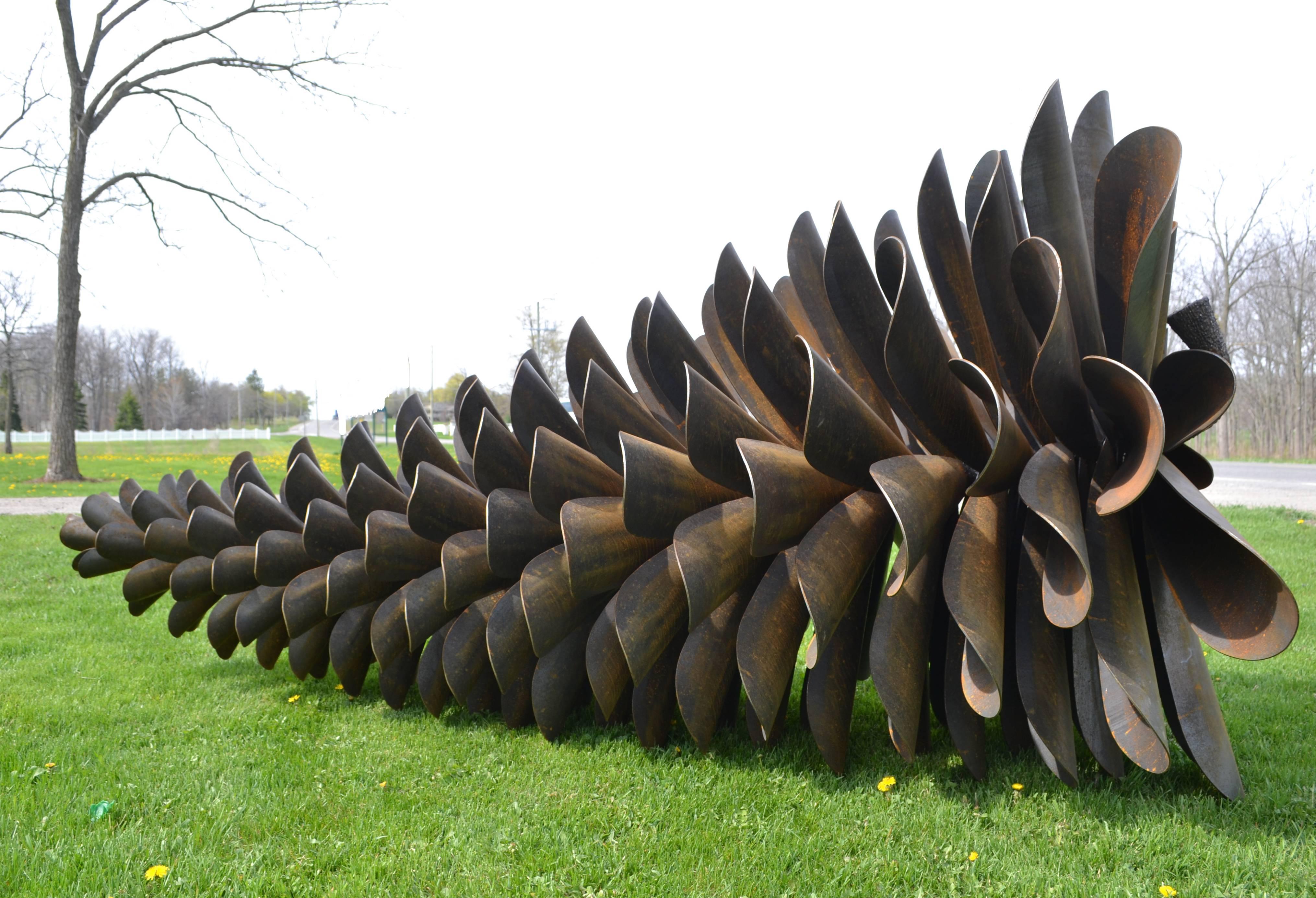 metal pine cone sculpture