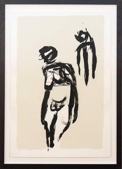 Aphroditus - noir et blanc, minimaliste, nu figuratif, femme, encre sur papier