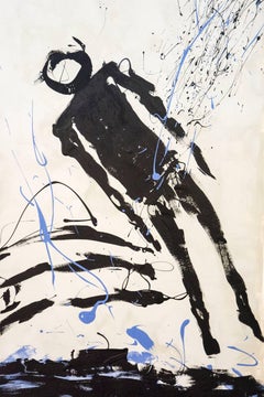 The Boy Who Came From the Sea - narrative, abstracted figurative work on paper