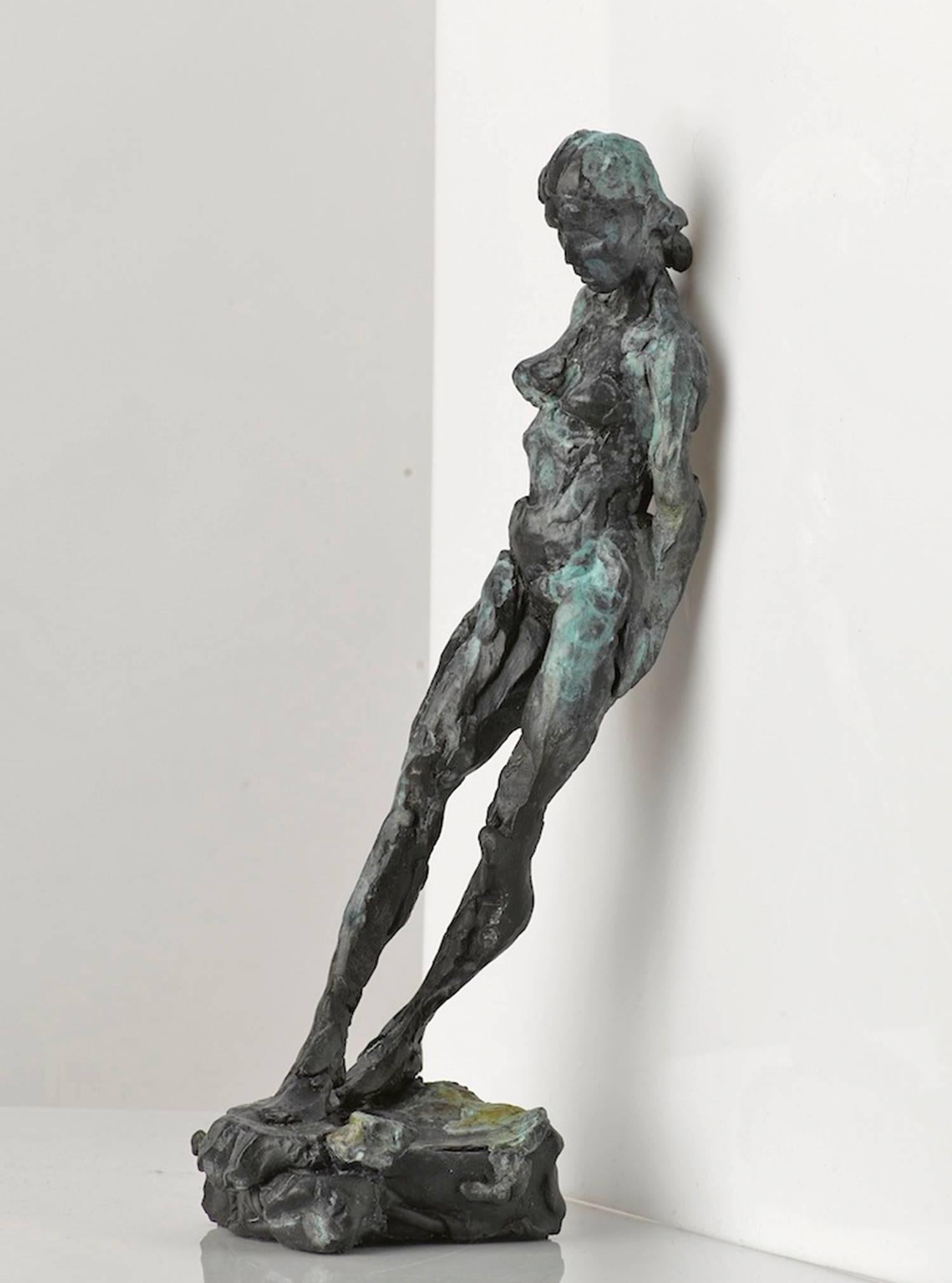 The Pleiades-Celaeno 4/8 - emotive, nude, female, figurative, bronze statuette - Sculpture by Richard Tosczak