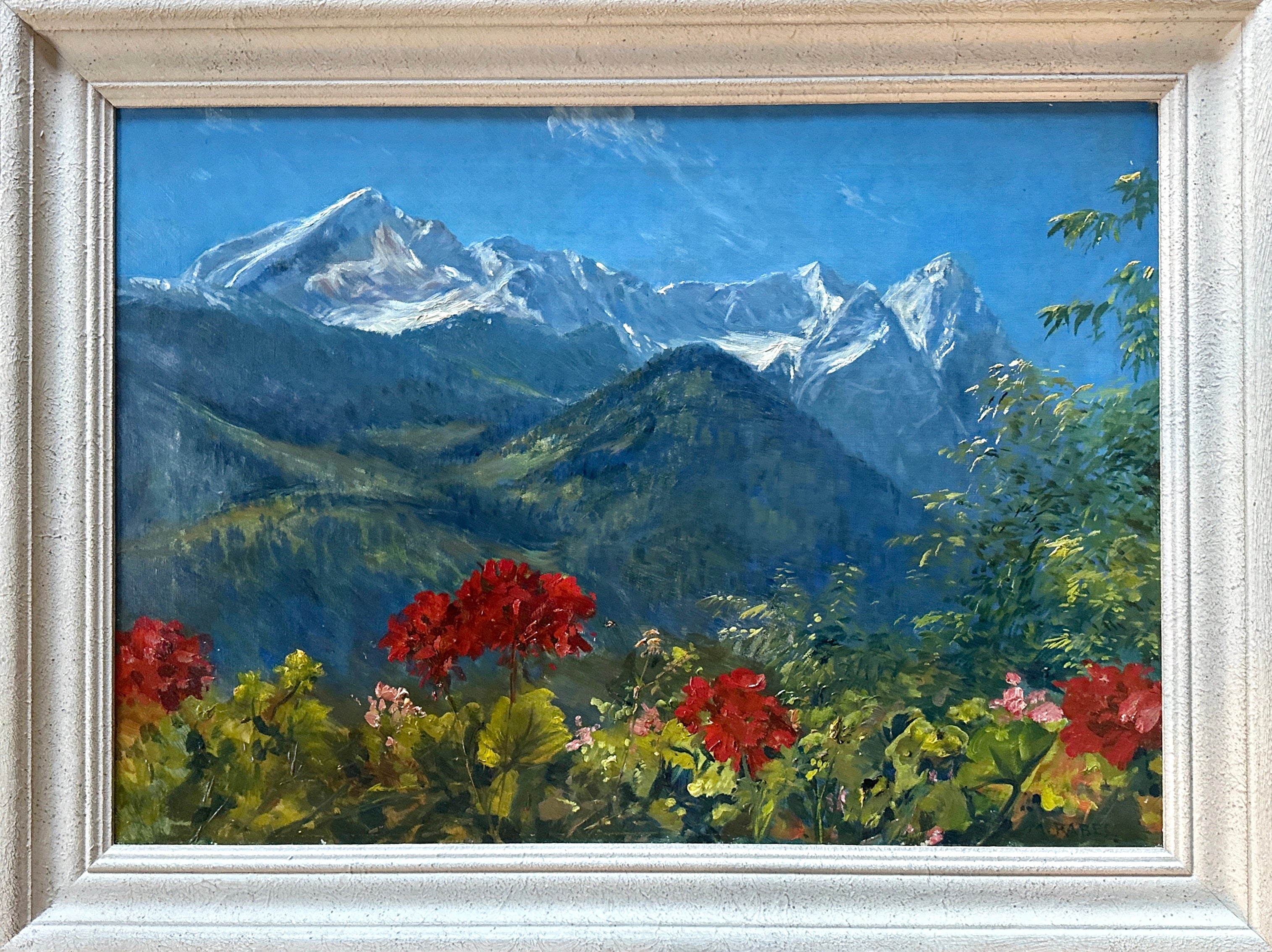 Max Rabes Landscape Painting - Max Rabe’s View from the Obersalzberg toward the Hochkalter and Reiter Alpe