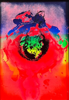 Otto Piene, After the Rainbow, 1972, serigrafia, incorniciata, firmata, edizione limitata