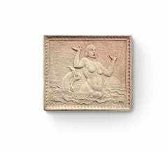Hans Thoma, Mermaid, 1890s, Ceramic Wall relief, Symbolism