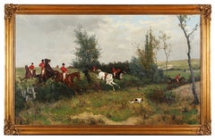 Parforce Hunt 1876 Large format museum quality painting of the Düsseldorf School