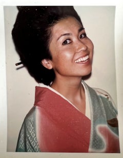 Polaroïd encadré représentant un portrait de Kimiko Powers par Andy Warhol ; authentifié.