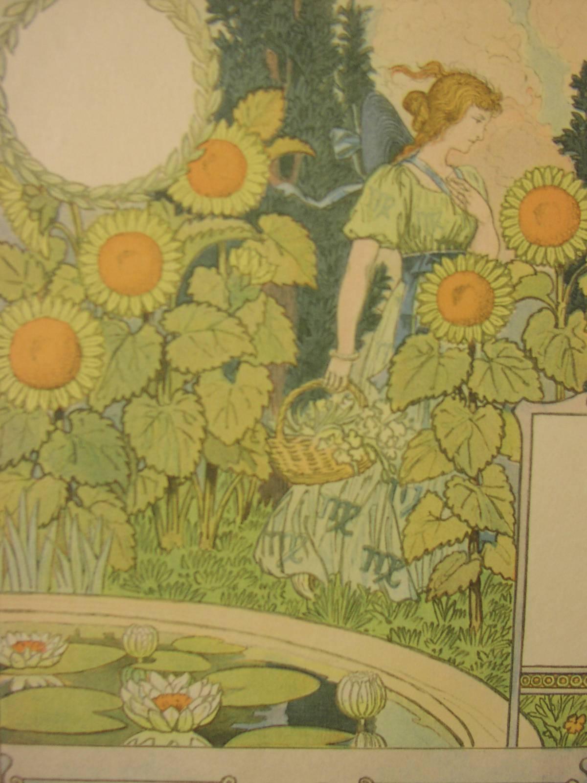 Eugene Grasset Figurative Print - Belle Jardinaire