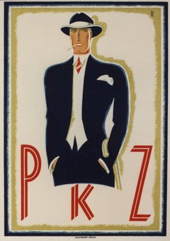 Antique PKZ [Man in Blue Suit].