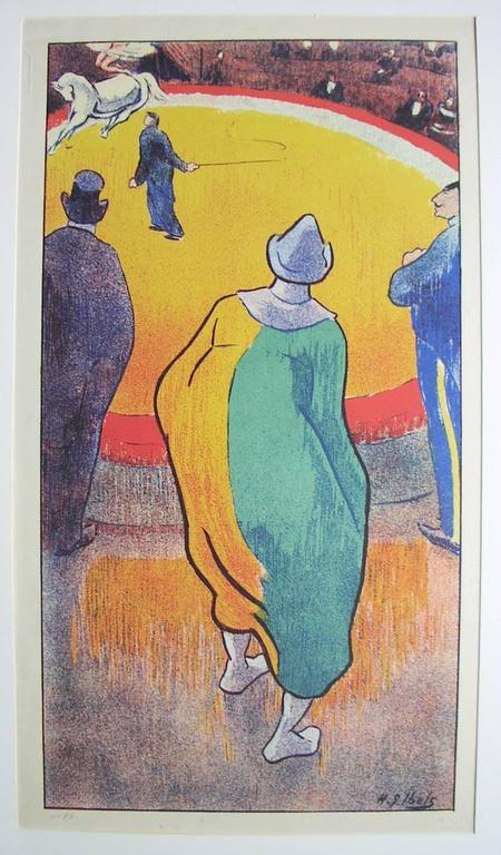 Henri Gabriel Ibels Figurative Print - Au Cirque (At the Circus; also called Circus Ring).