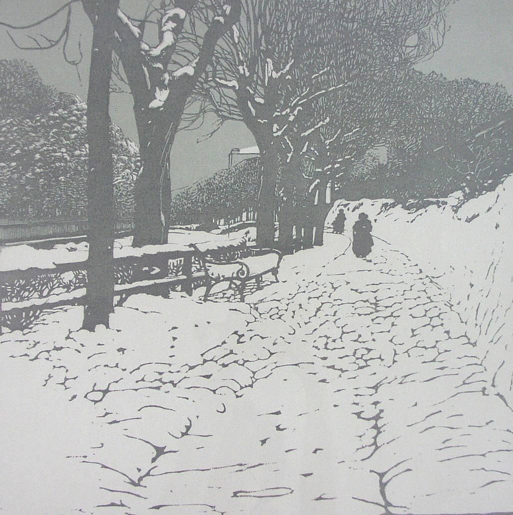 Carl Moll Landscape Print - Winter [Hohne Warte in Wein]