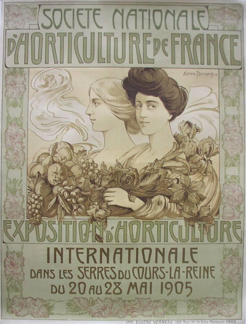 Eugene V. Bourgeois Figurative Print -  D'Horticulture de France