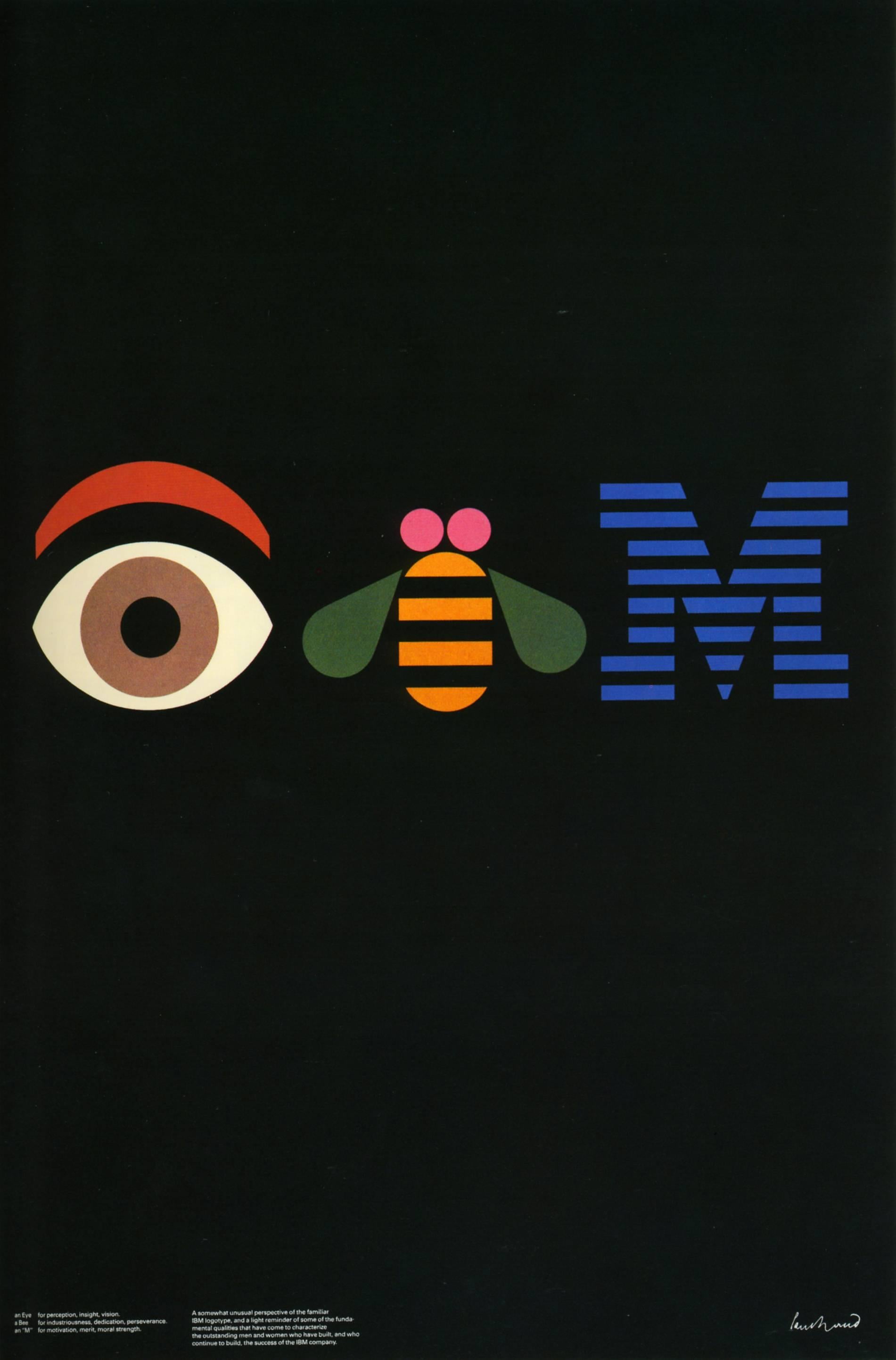 Paul Rand Abstract Print - IBM