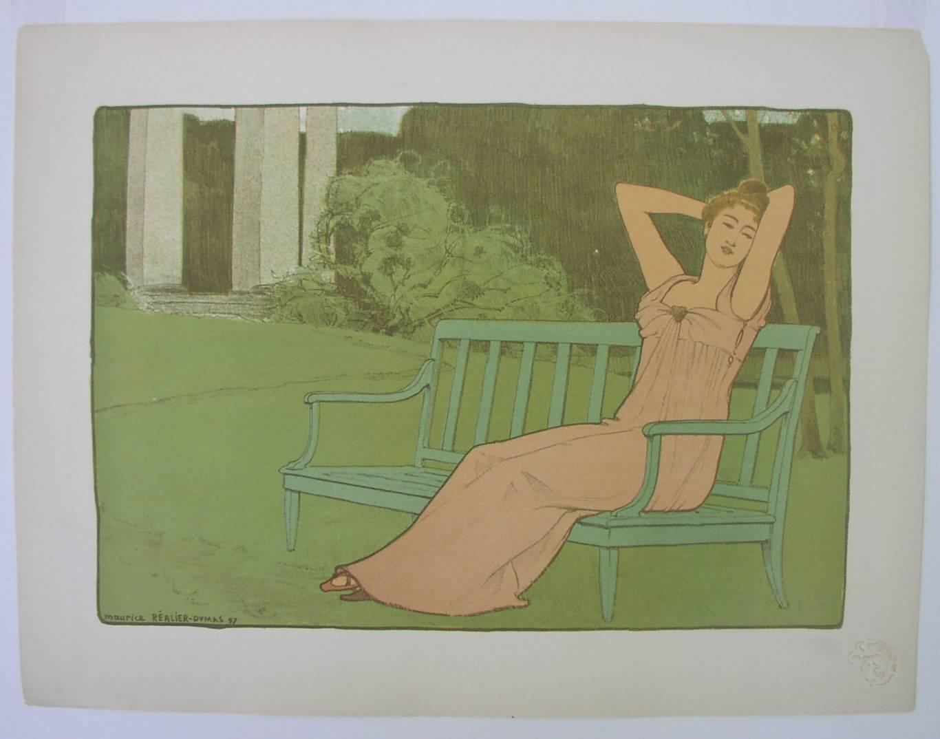 Maurice Réalier-Dumas Figurative Print - Corrine