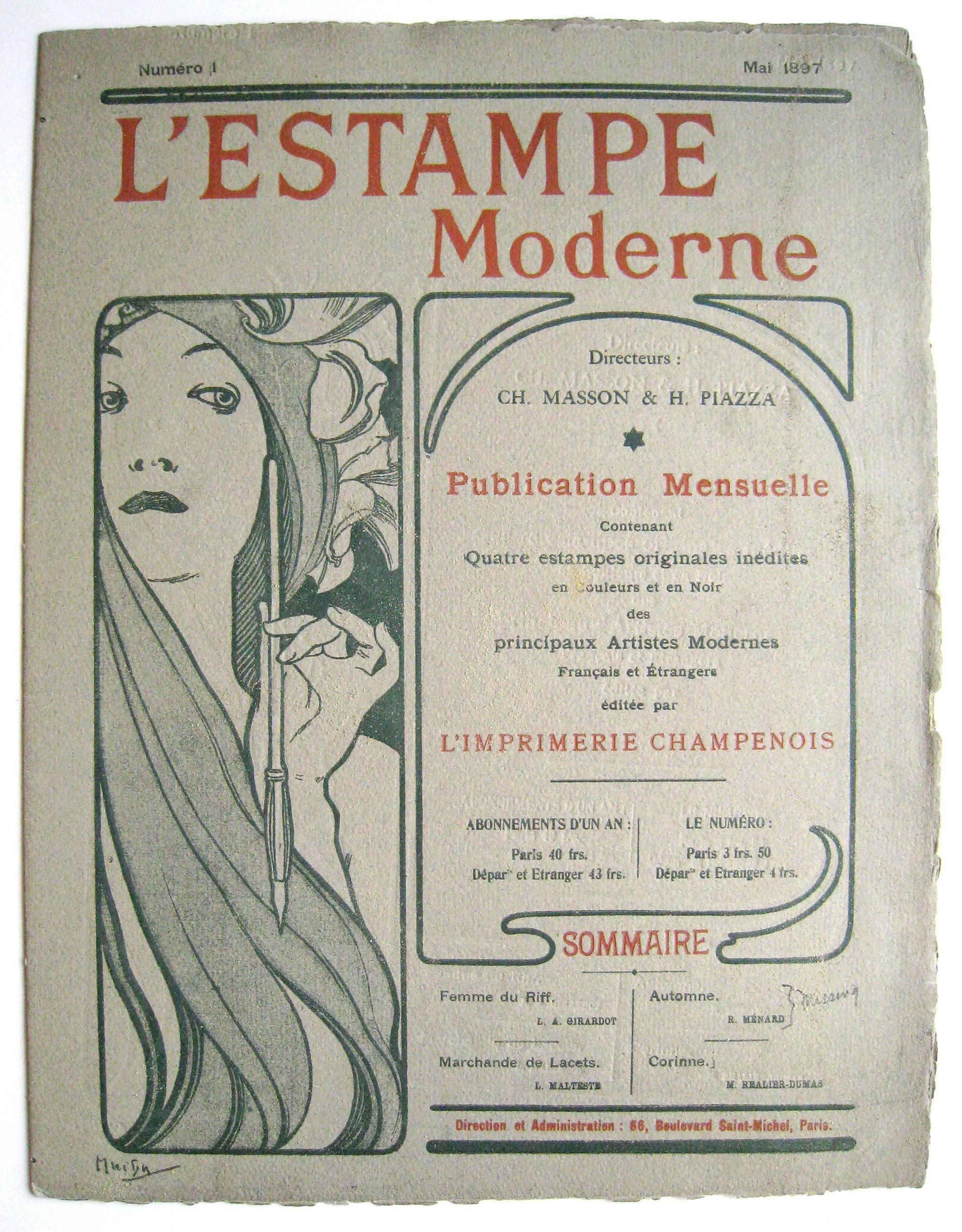 Alphonse Mucha Figurative Print -  L'Estampe Moderne. Issue no. 7 November 1897. 