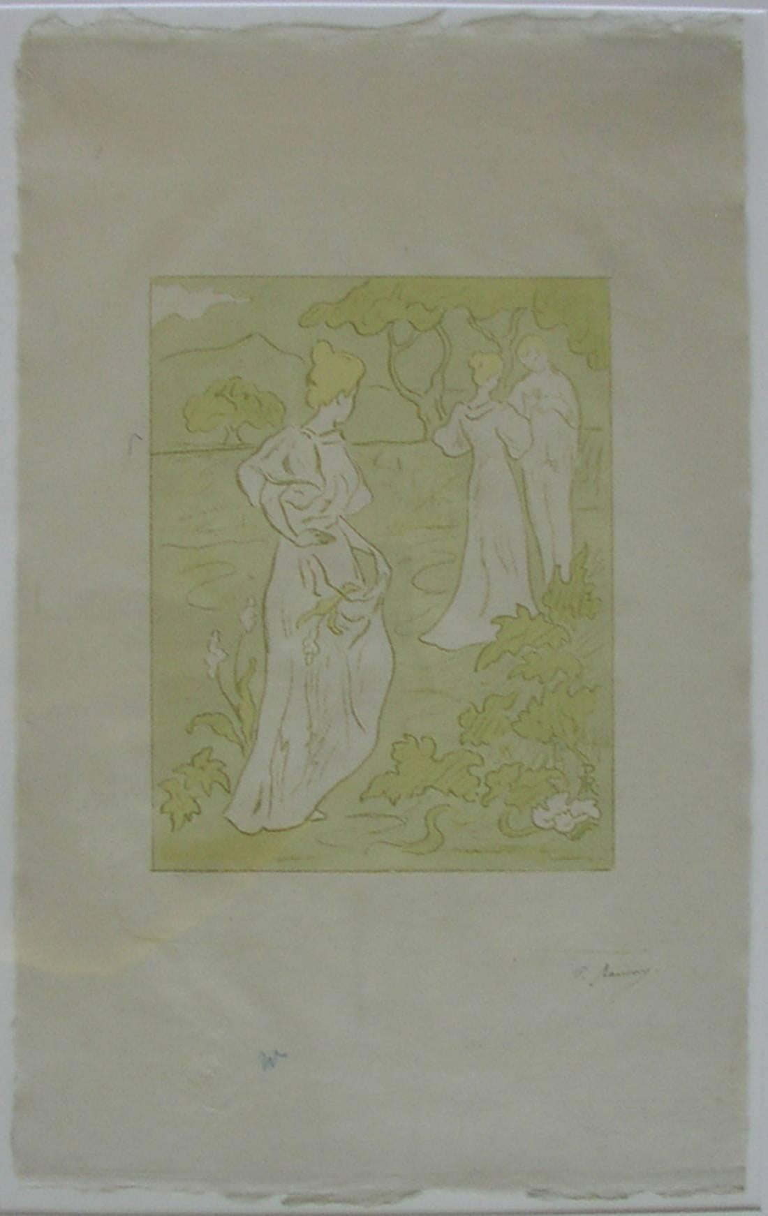 Paul Elie Ranson Figurative Print - Tristesse ou Jalousie.