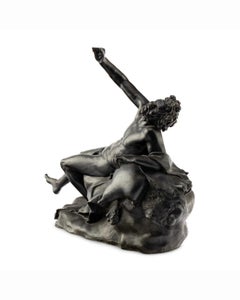Drunken Satyr Large Bronze by Fonderia Sommer Naples Grand Tour 25" Long