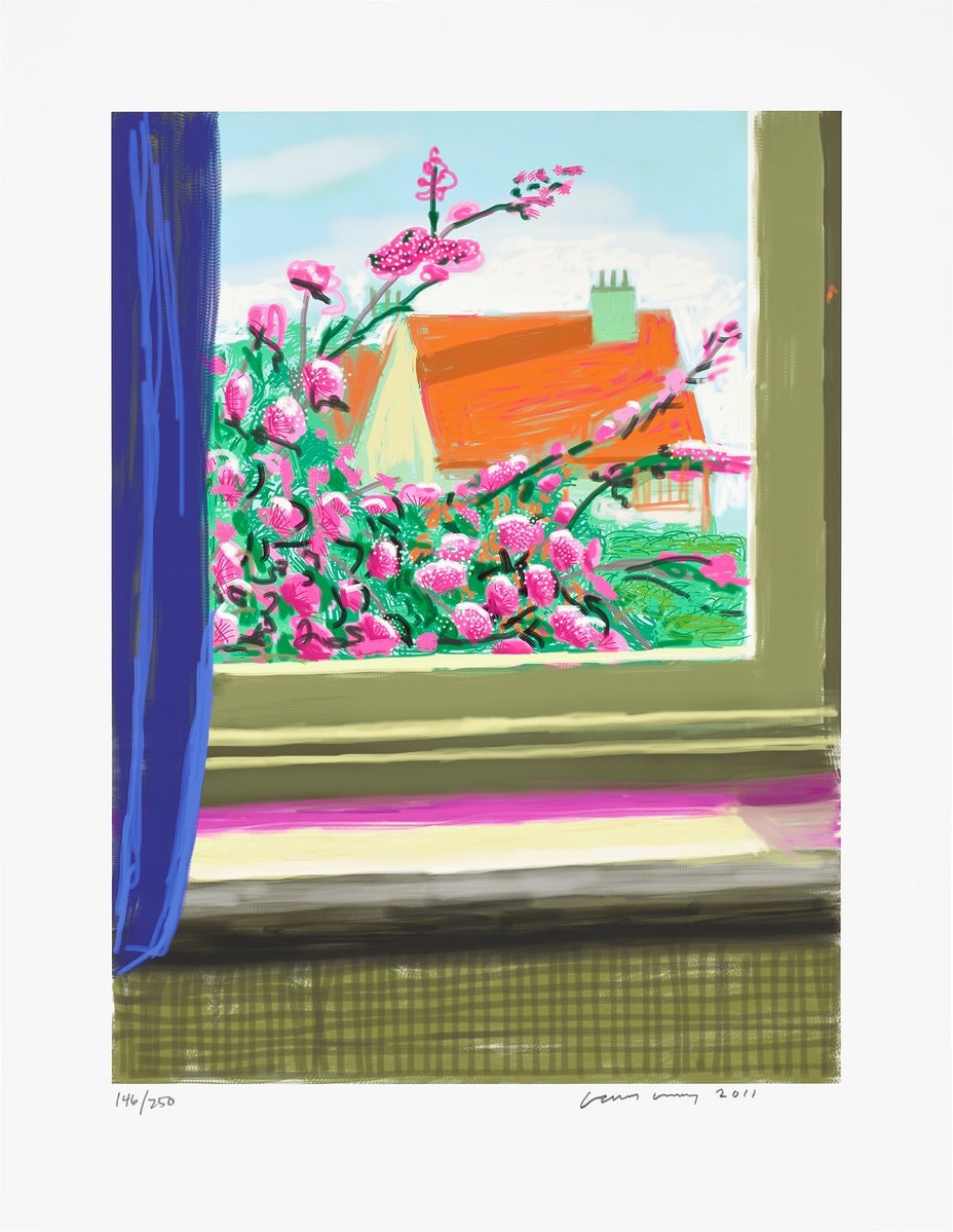 David Hockney Still-Life Print - iPad drawing 'No. 778', 17th April 2011